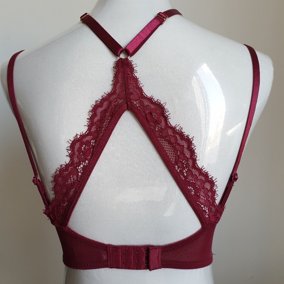 NWT Bras N Things dark red halter convertible bra, 10DD / 32DD - Picture 4 of 4